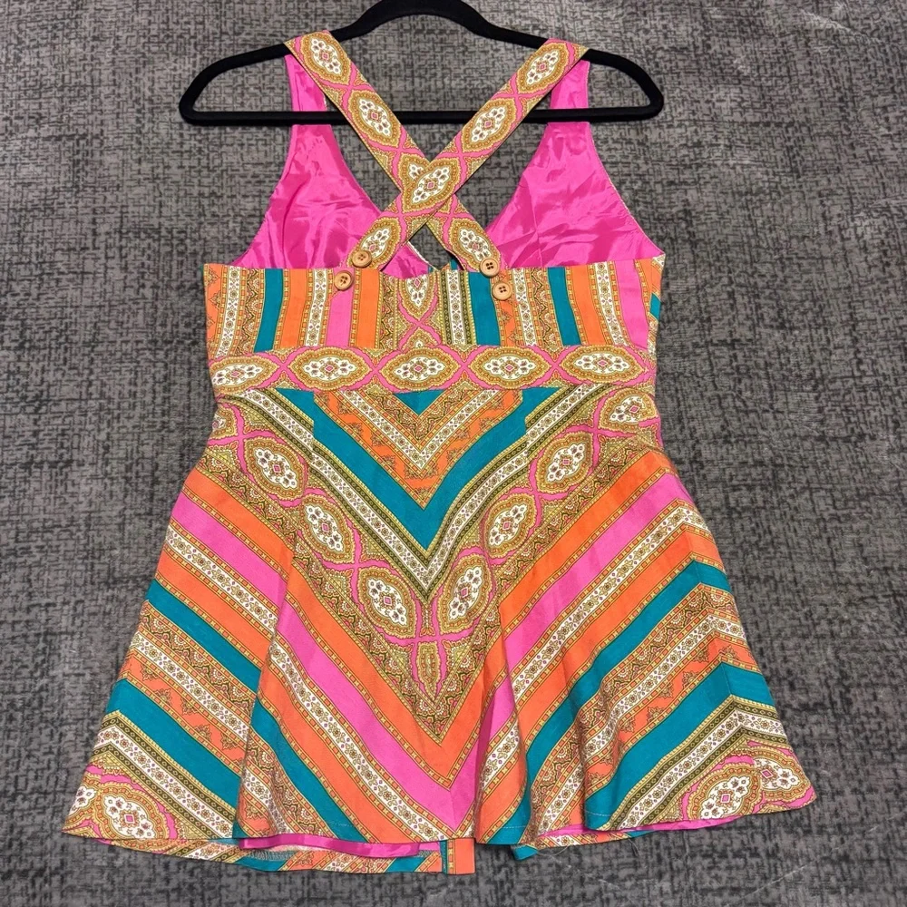 🌸 Nanette Lepore Size 8 Silk Cotton Blend Top – Boho Retro Style 🌸 - Picture 6 of 10